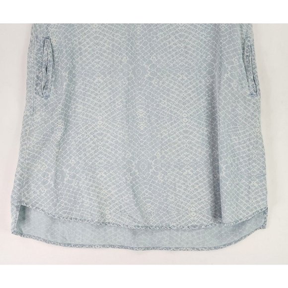 Chelsea & Theodore Dress Womens Medium Blue Soft Tencel Mom Cottage Core Mini - Picture 7 of 11